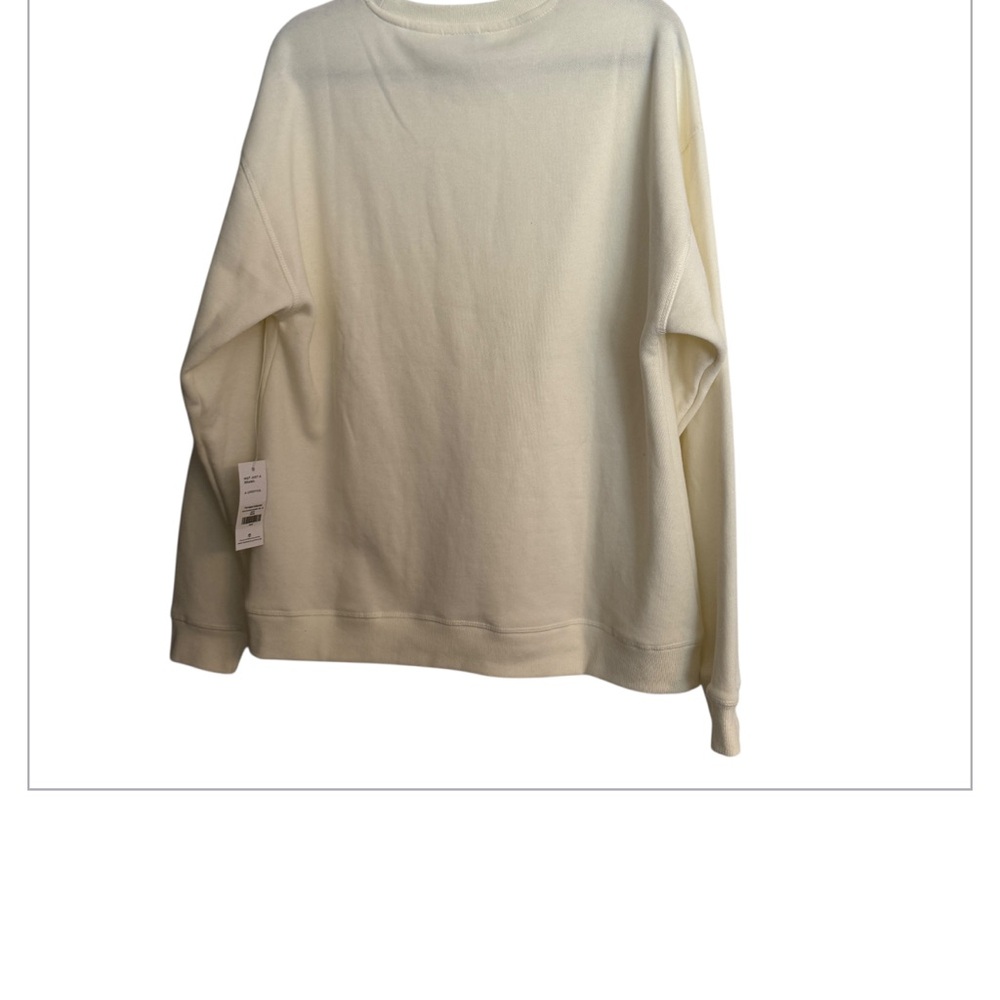 Nash The Nash Collection Iconic Crewneck Sweatshirt Jet Stream Cream SizeM/L NWT - Picture 5 of 13